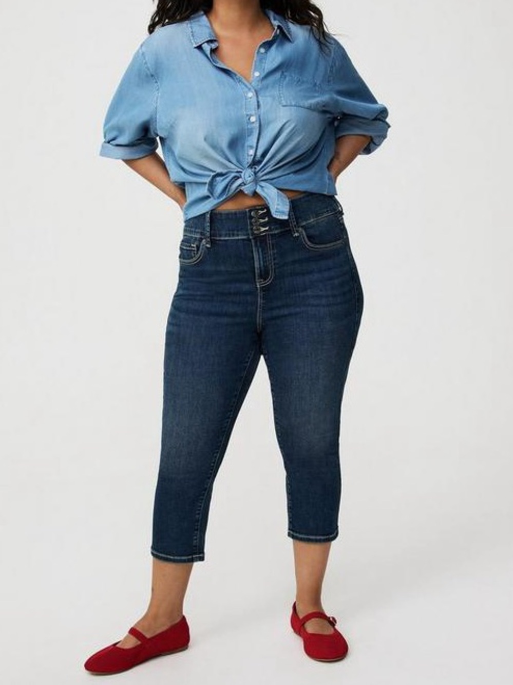 Torrid High Rise Crop Jeggings Skinny Stretch Denim Jeans Womens 16